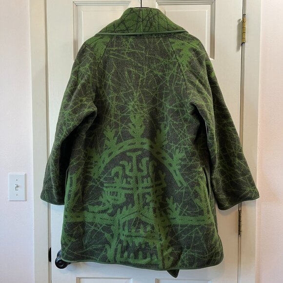 Laurie Jacobi Wool Draped Open Jacket Pine Needle Design - Size Small - FLAWS - Picture 3 of 8
